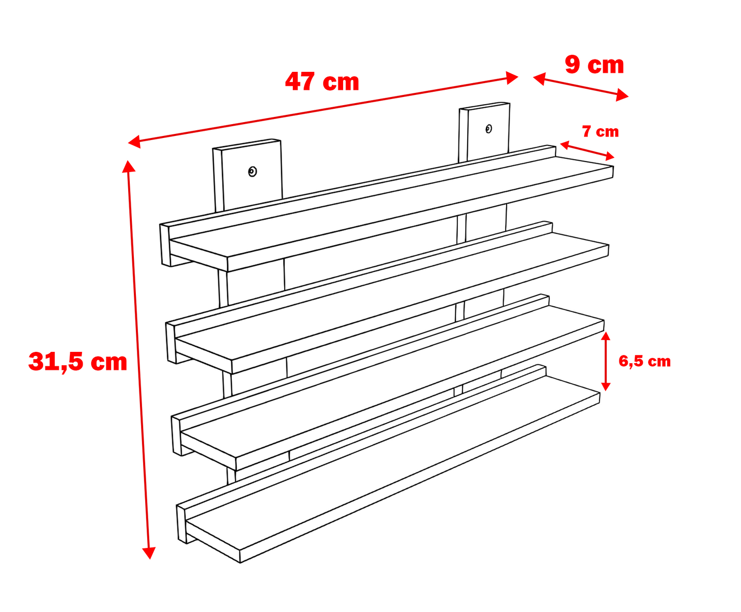 ETA1 Etagère en bois (MDF) à monter pour 12 voitures 1/43 (SANS VOITURES)