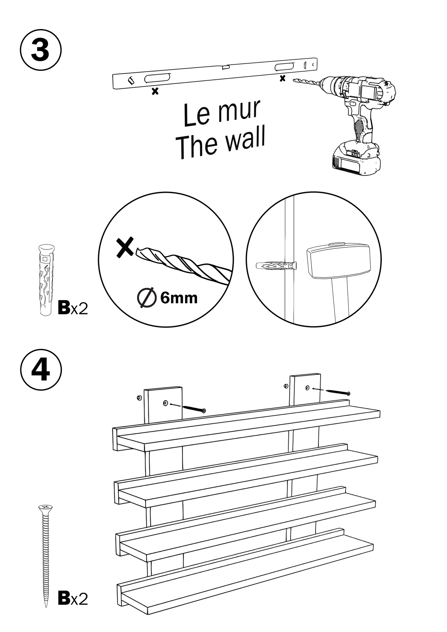 ETA1 Etagère en bois (MDF) à monter pour 12 voitures 1/43 (SANS VOITURES)