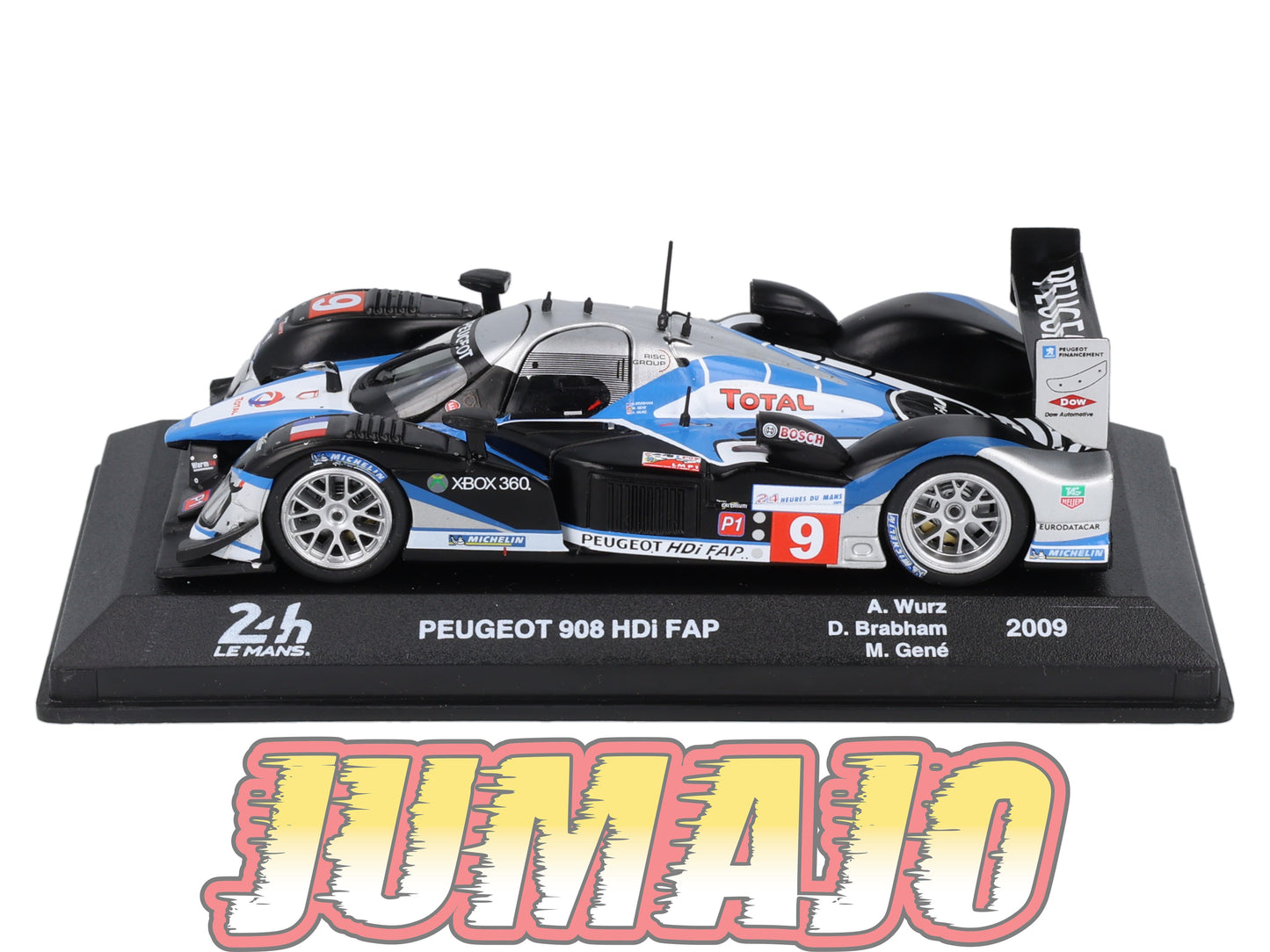 24H212 Voiture 1/43 IXO 24 Heures Mans Winner 2009 PEUGEOT 908 HDi FAP D.Brabham #9