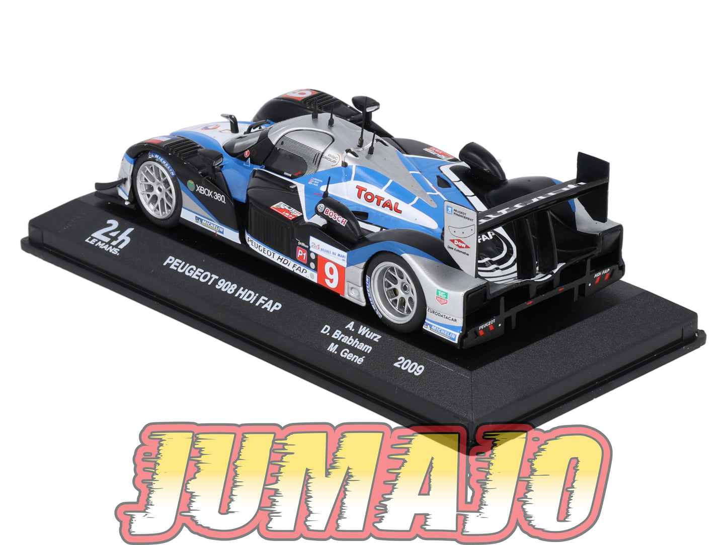 24H212 Voiture 1/43 IXO 24 Heures Mans Winner 2009 PEUGEOT 908 HDi FAP D.Brabham #9
