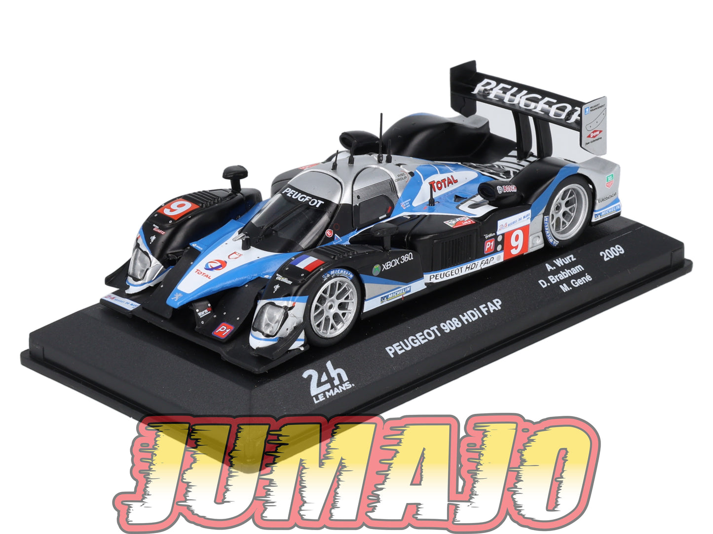 24H212 Voiture 1/43 IXO 24 Heures Mans Winner 2009 PEUGEOT 908 HDi FAP D.Brabham #9