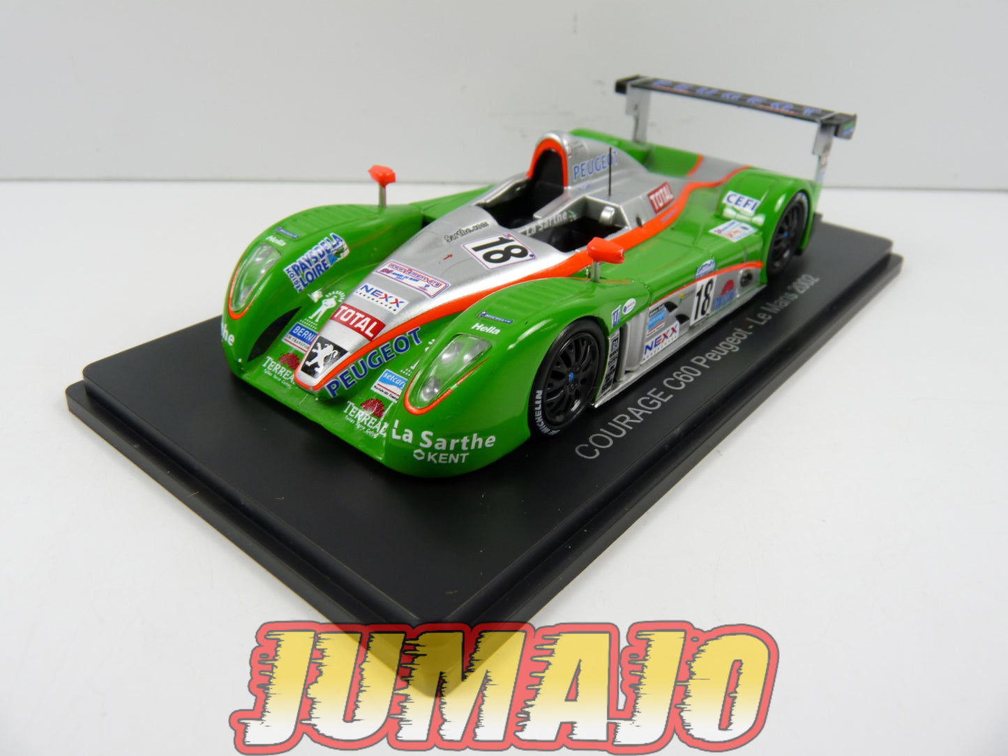 24H119 1/43 HACHETTE Japon 24 Heures Le Mans : Courage C60 Peugeot 2002 Ortelli #18