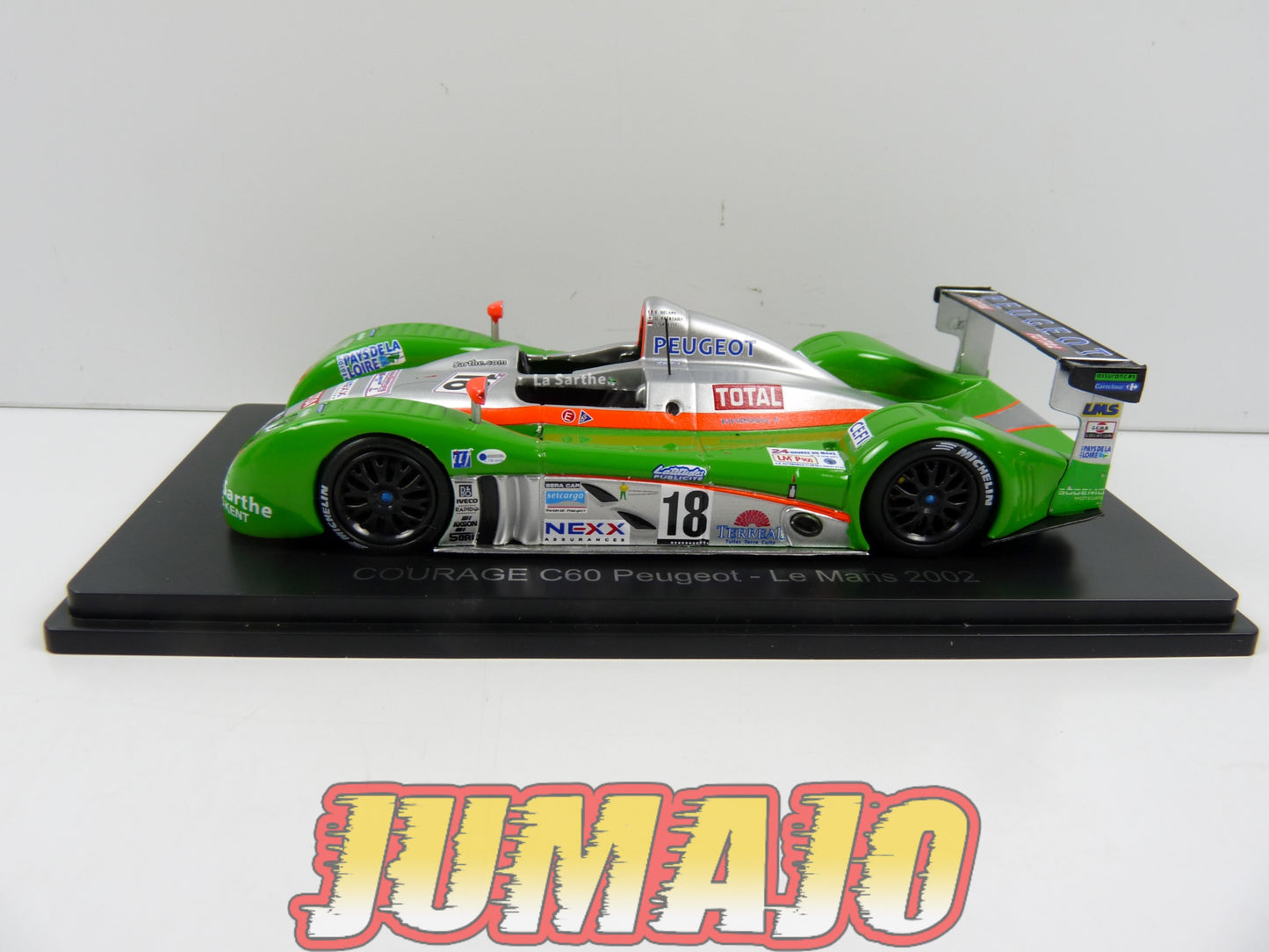 24H119 1/43 HACHETTE Japon 24 Heures Le Mans : Courage C60 Peugeot 2002 Ortelli #18