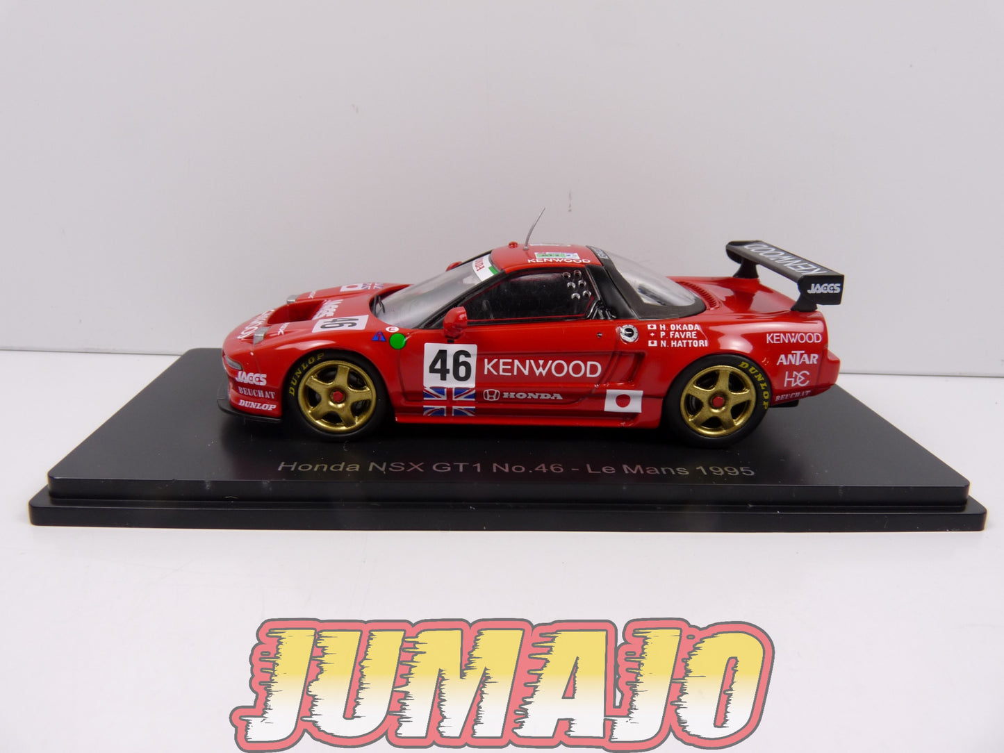 24H141 1/43 HACHETTE Japon 24 Heures Le Mans : Honda NSX GT1 1995 Okada #46