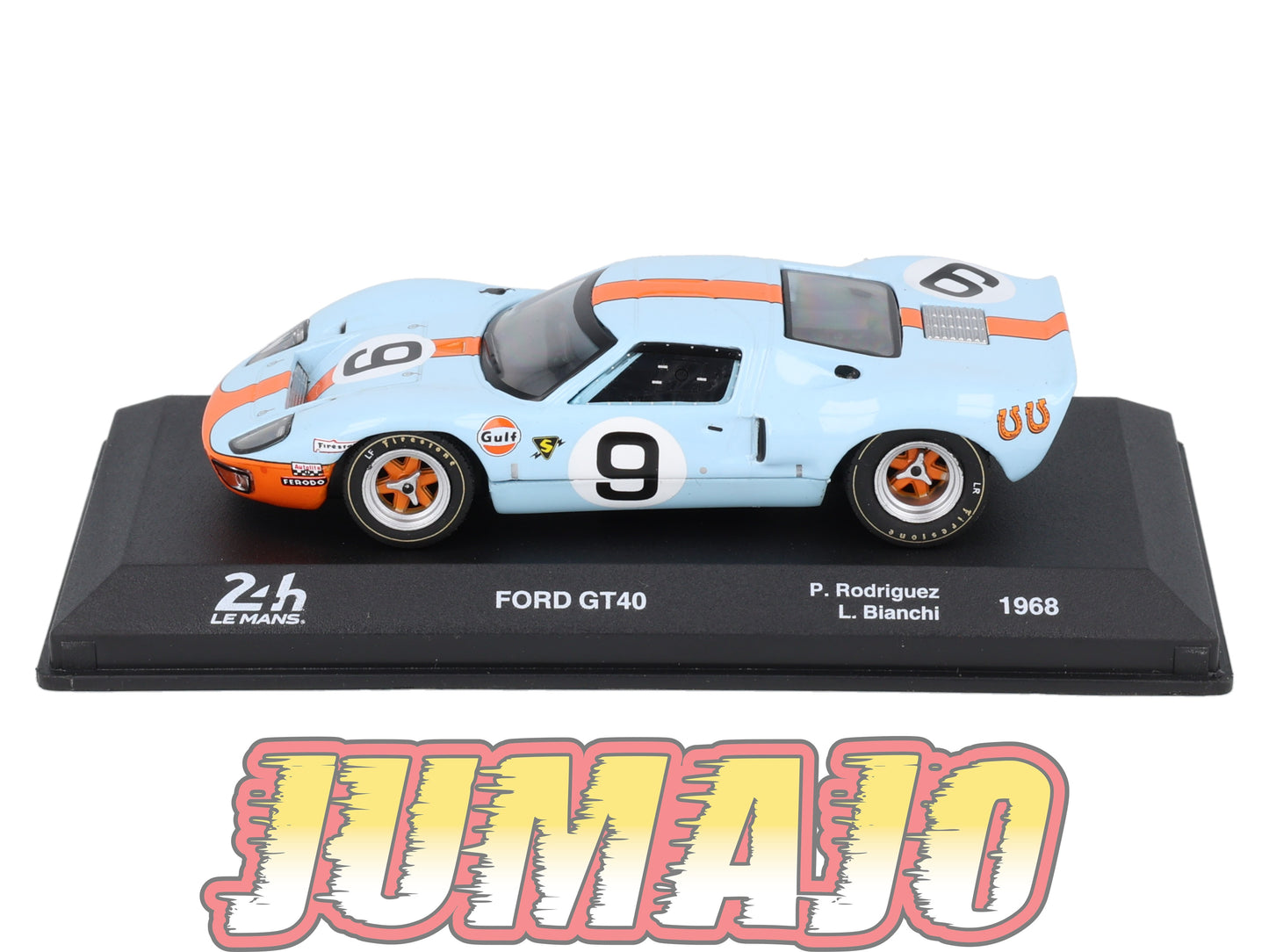 24H206 Voiture 1/43 IXO 24 Heures Mans FORD GT40 GULF 1968 Rodriguez #9