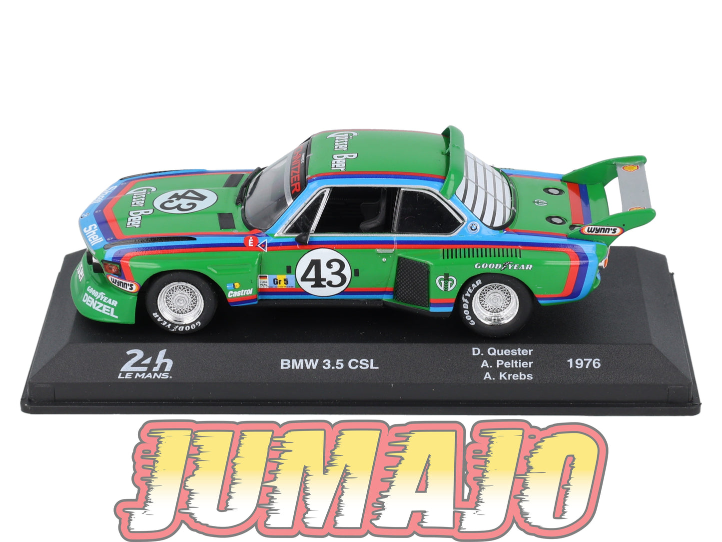 24H215 Voiture 1/43 IXO 24 Heures Mans BMW 3.5 CSL 1976 D.Quester #43