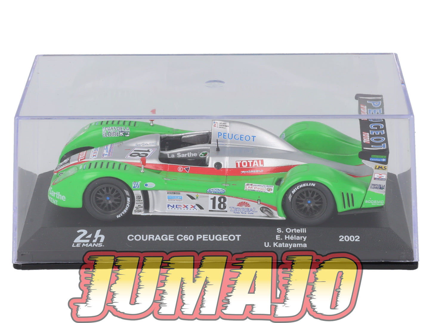 24H246 Voiture 1/43 CENTAURIA 24 Heures Mans : PEUGEOT Courage C60 #18 2002 S.Ortelli
