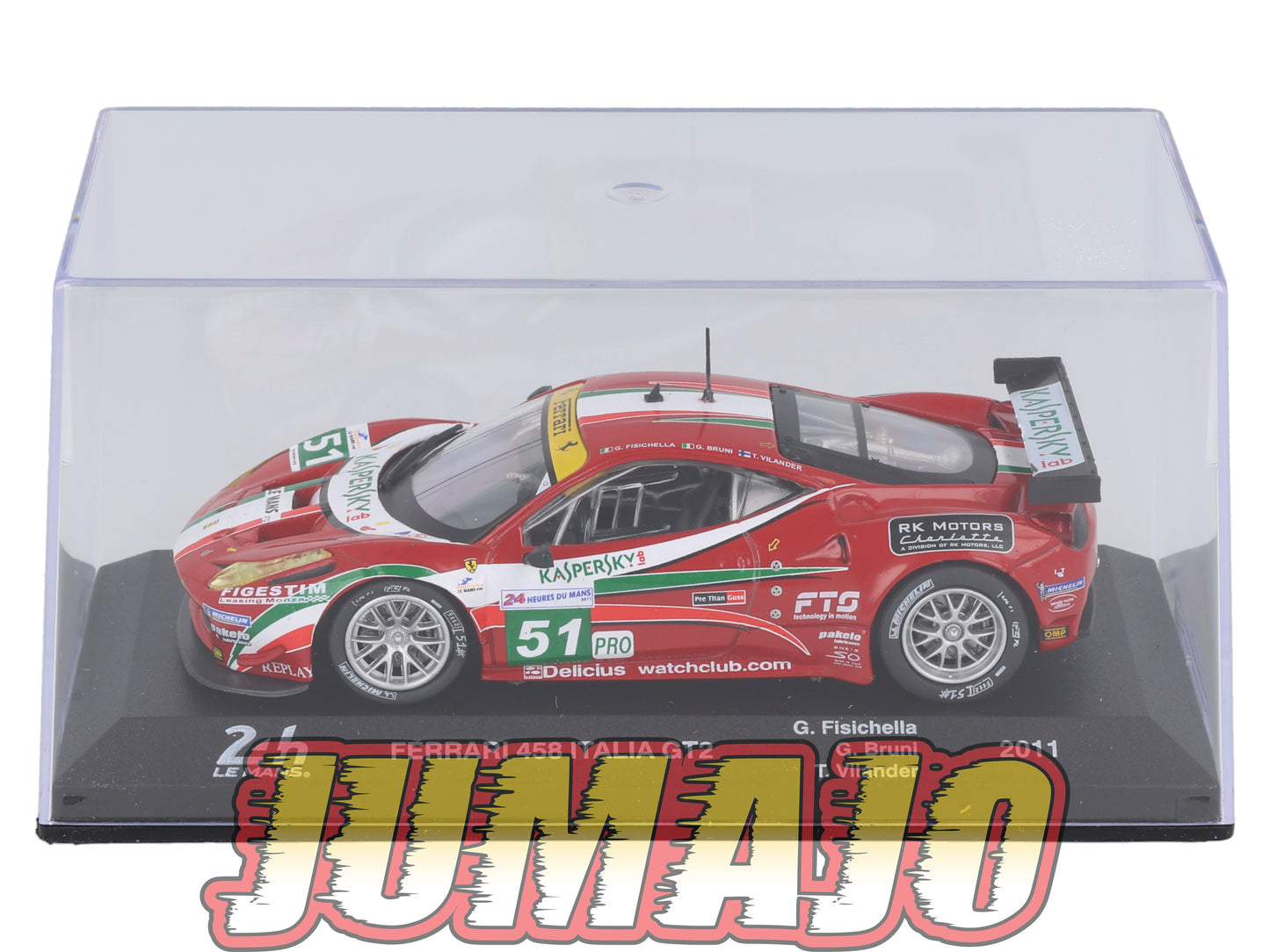 24H257 Voiture 1/43 CENTAURIA 24 Heures Mans : FERRARI 458 Italia GT2 2011 #51 G.Fisichella
