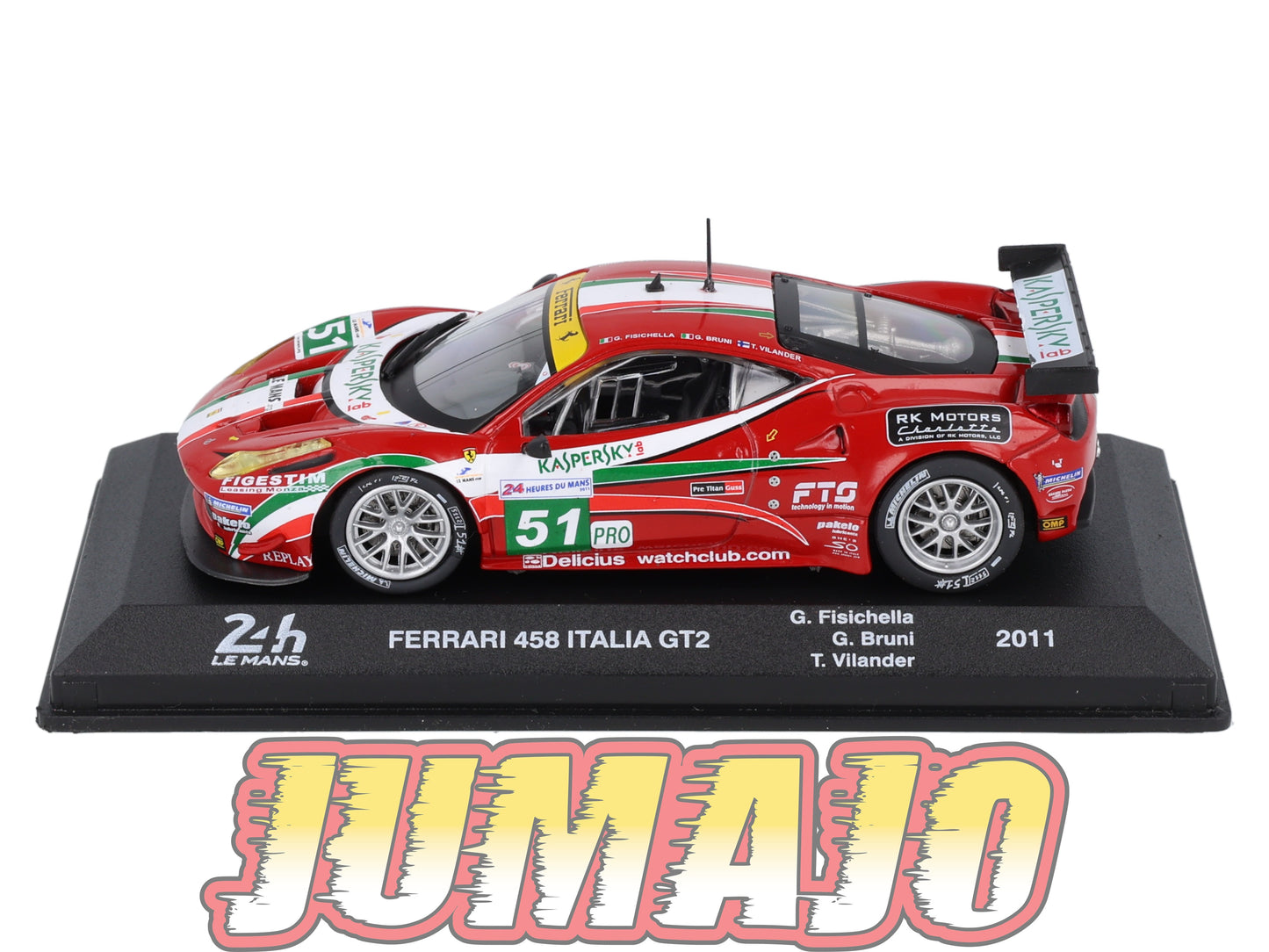 24H257 Voiture 1/43 CENTAURIA 24 Heures Mans : FERRARI 458 Italia GT2 2011 #51 G.Fisichella