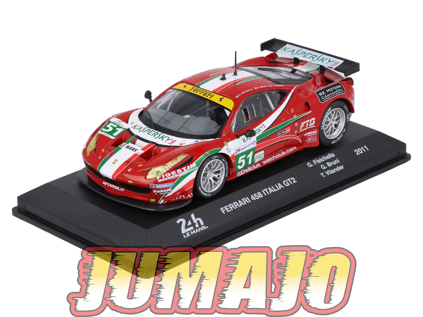 24H257 Voiture 1/43 CENTAURIA 24 Heures Mans : FERRARI 458 Italia GT2 2011 #51 G.Fisichella