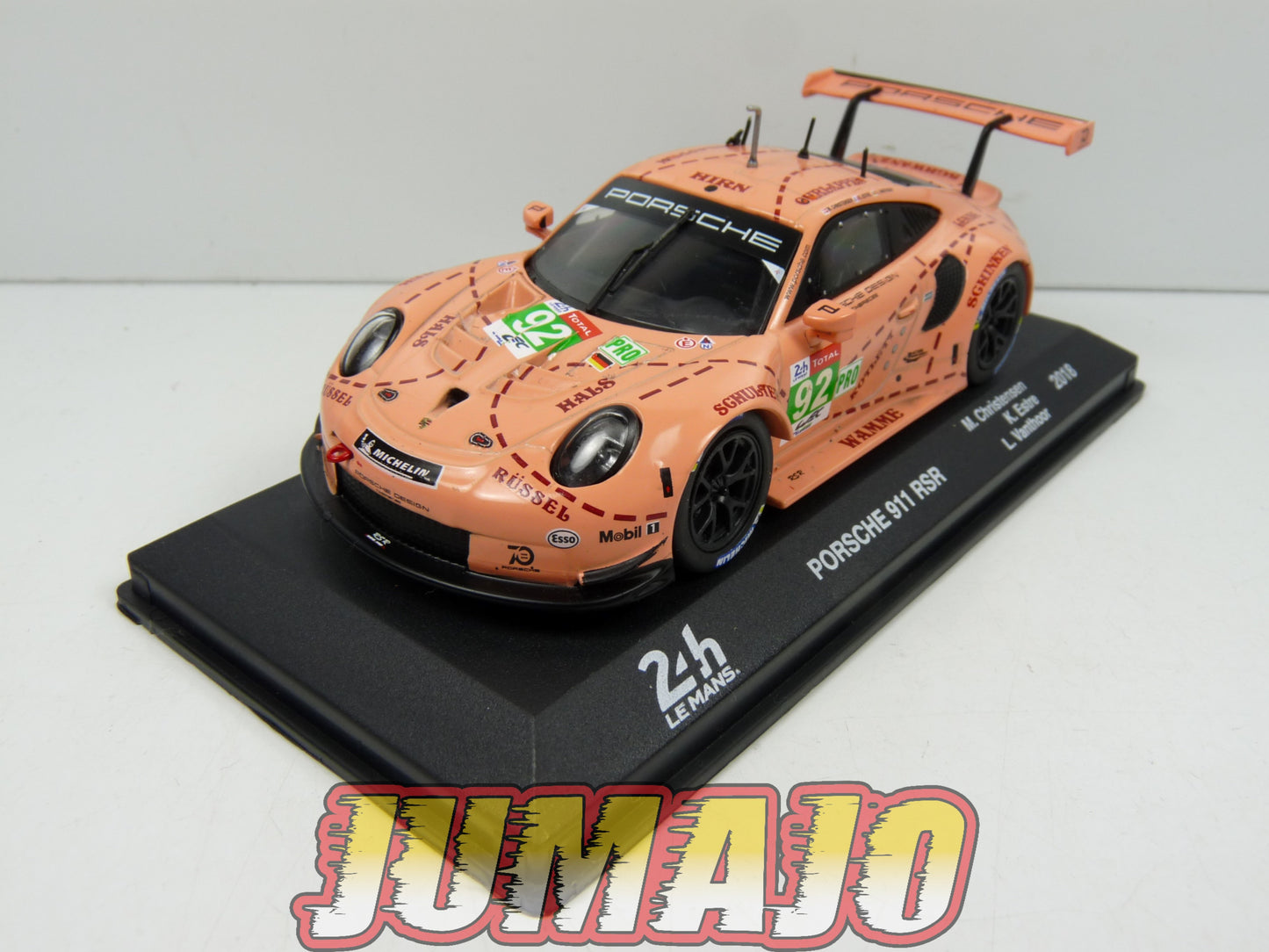 24H202 Voiture 1/43 IXO 24 Heures Mans PORSCHE 911 RSR Cochon 2018 Christensen
