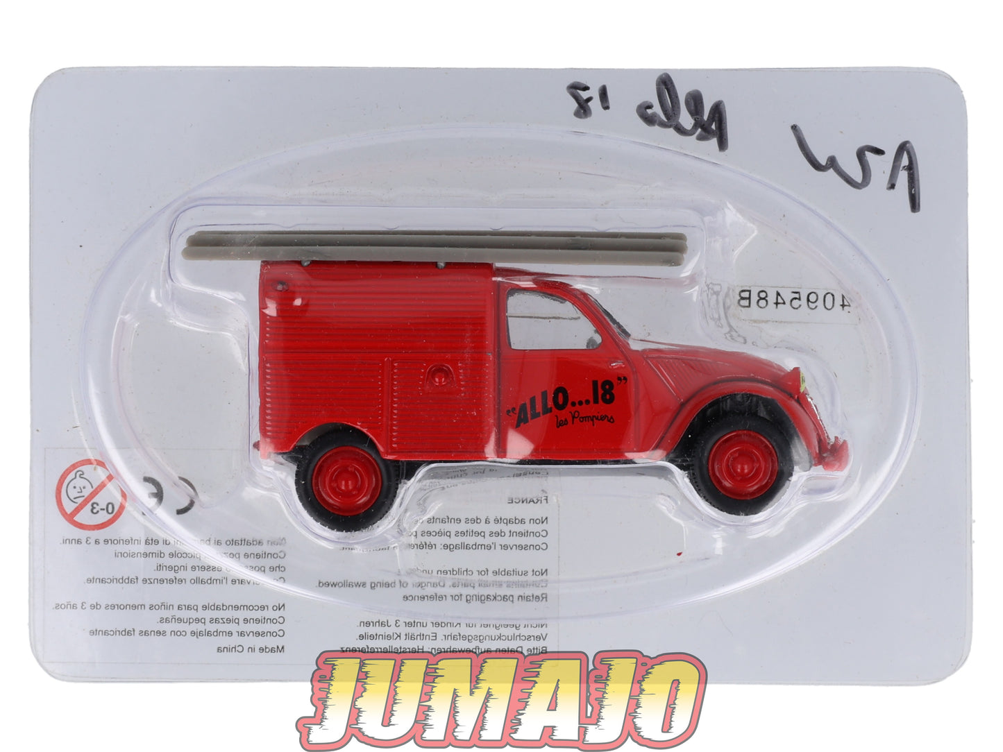 2CV38 Voiture 1/43 NOREV Citroen : 2CV fourgonnette pompiers ALLO 18