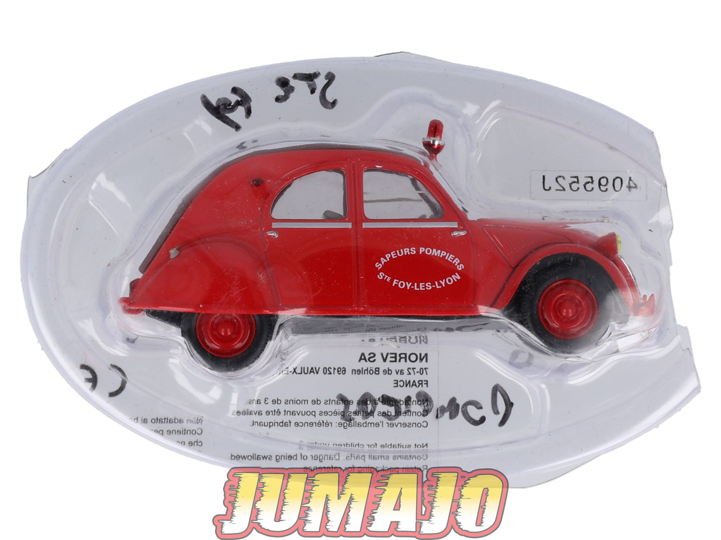 2CV42 Voiture 1/43 NOREV Citroen : 2CV Berline pompiers Ste Foy les Lyon