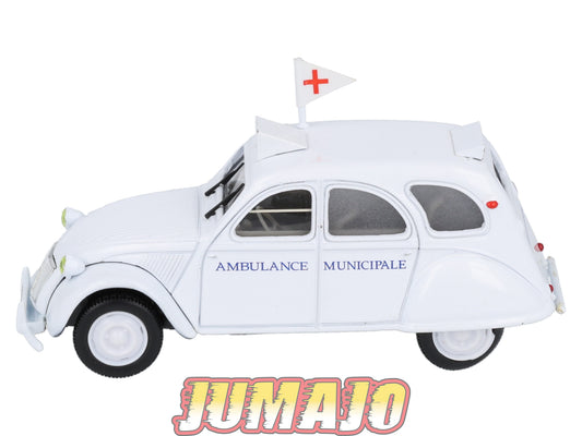 2CV54 Voiture 1/43 NOREV Citroen : 2CV Ambulance 1953 croix rouge
