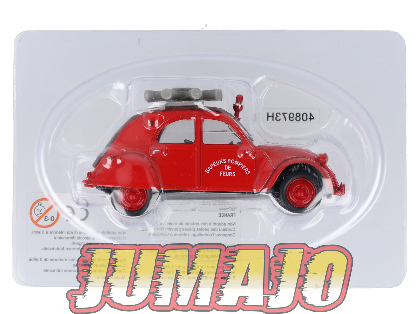 2CV66 Voiture 1/43 ELIGOR Citroen : 2CV AZL Pompiers de Feurs