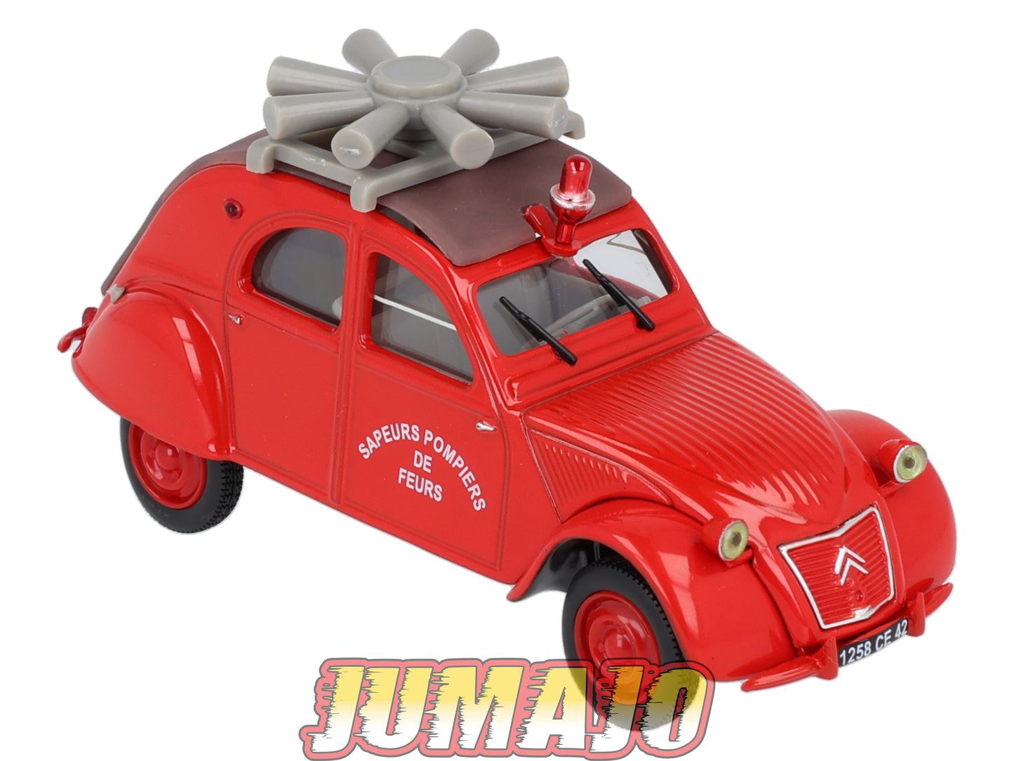 2CV66 Voiture 1/43 ELIGOR Citroen : 2CV AZL Pompiers de Feurs