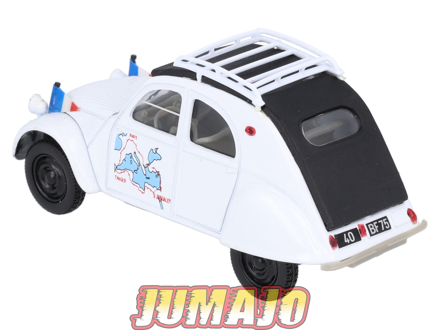 2CV86 Voiture 1/43 NOREV Citroen : 2CV BERNIER HUGUIER Tour de Méditerranée