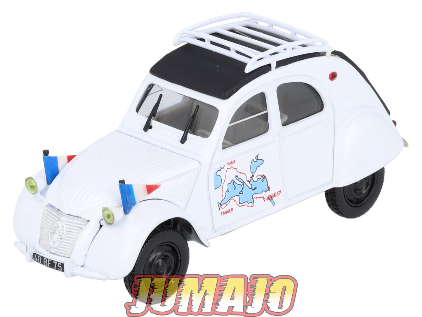2CV86 Voiture 1/43 NOREV Citroen : 2CV BERNIER HUGUIER Tour de Méditerranée