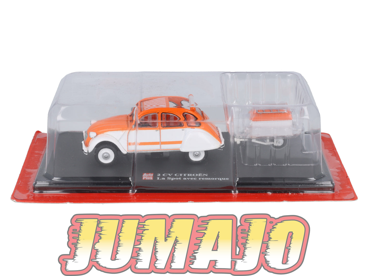 2CVAP11 Voiture 1/43 ELIGOR Auto plus : CITROEN 2CV Spot Avec Remorque