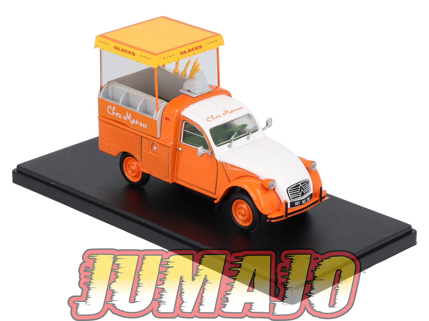 2CVAP251 Voiture 1/43 ELIGOR Auto plus : CITROEN 2CV Pick UP Marchand De Glaces
