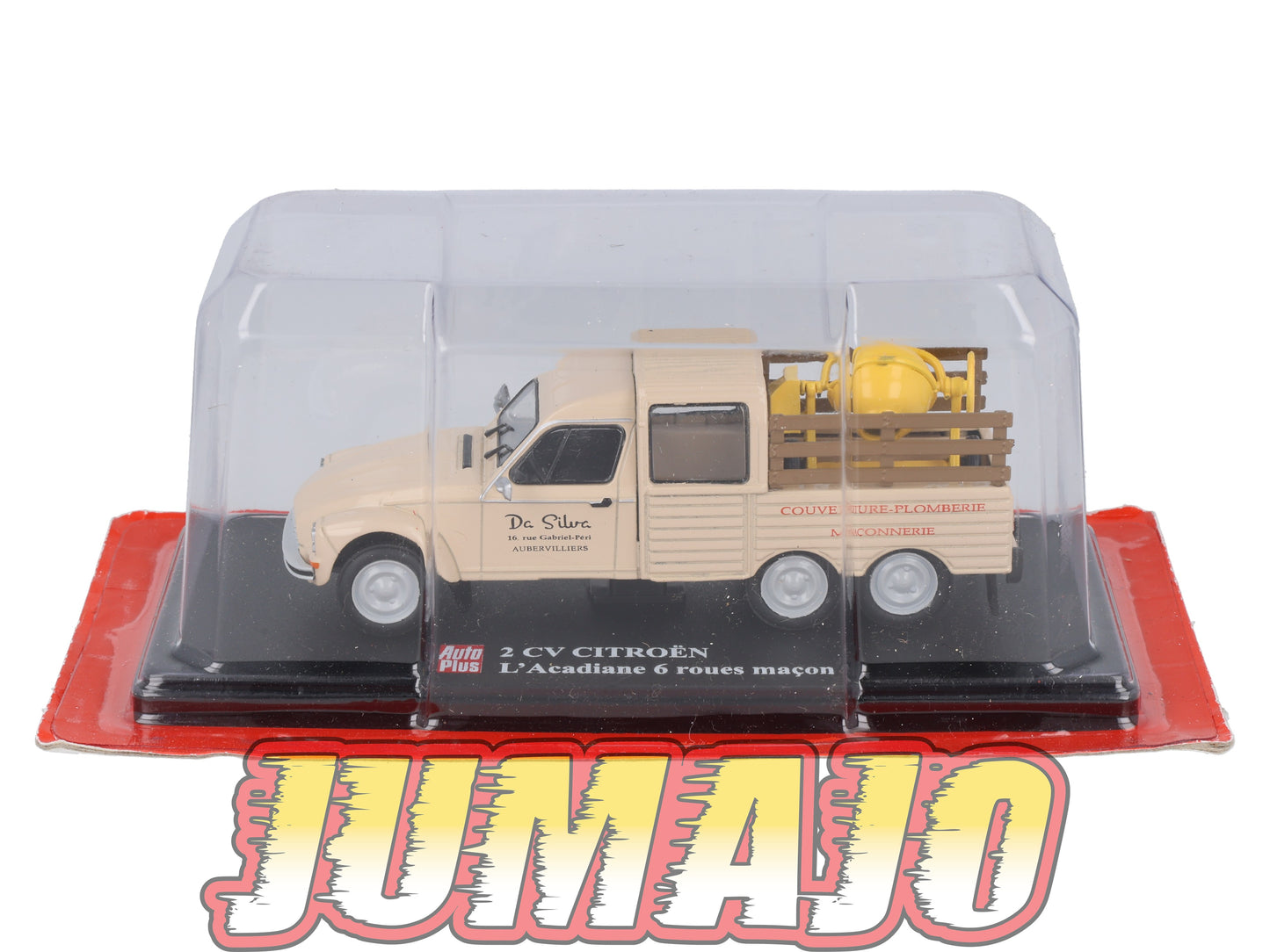 2CVAP254 Voiture 1/43 ELIGOR Auto plus : CITROEN 2CV L'Acadiane 6 Roues Maçon