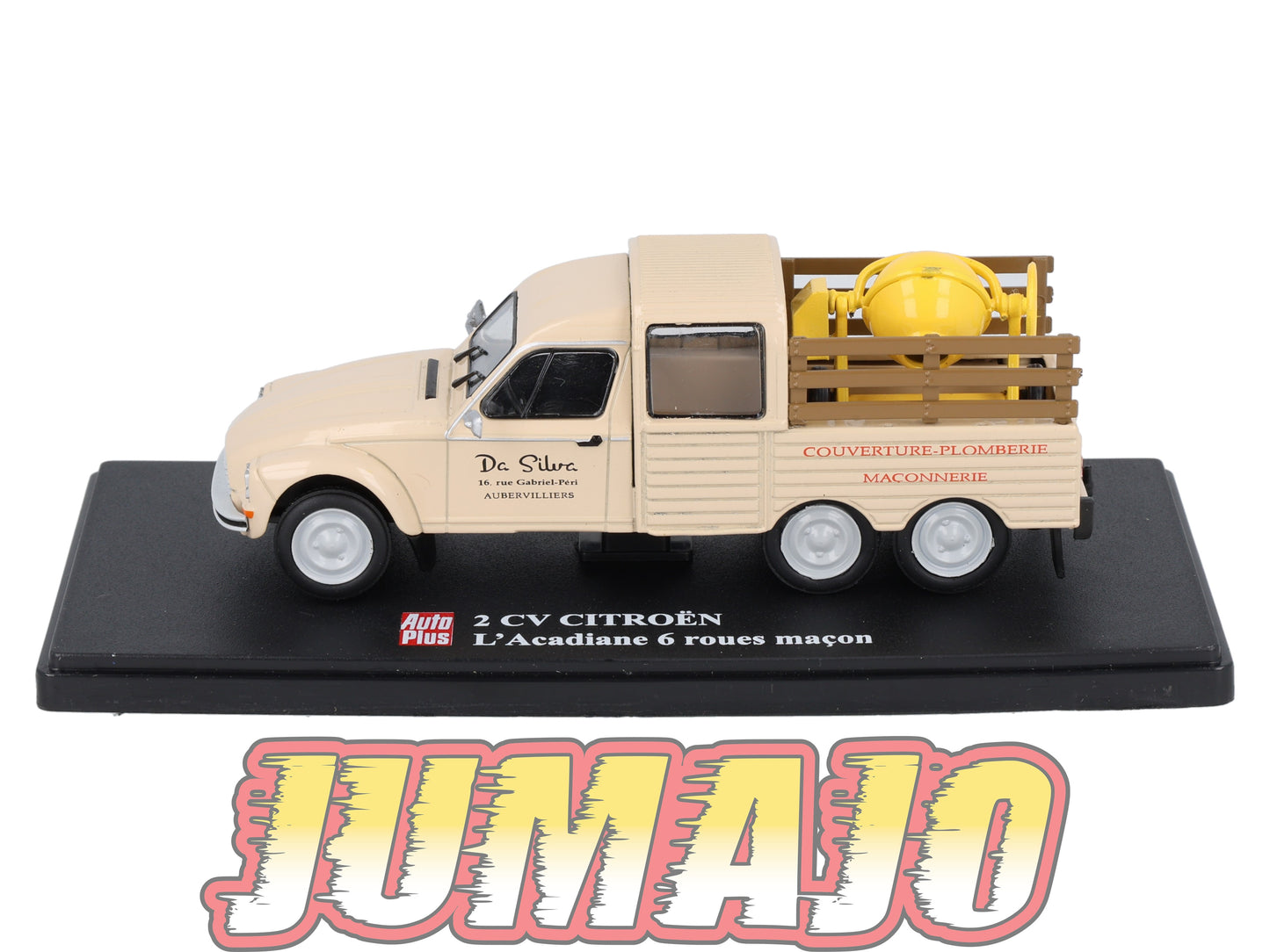 2CVAP254 Voiture 1/43 ELIGOR Auto plus : CITROEN 2CV L'Acadiane 6 Roues Maçon