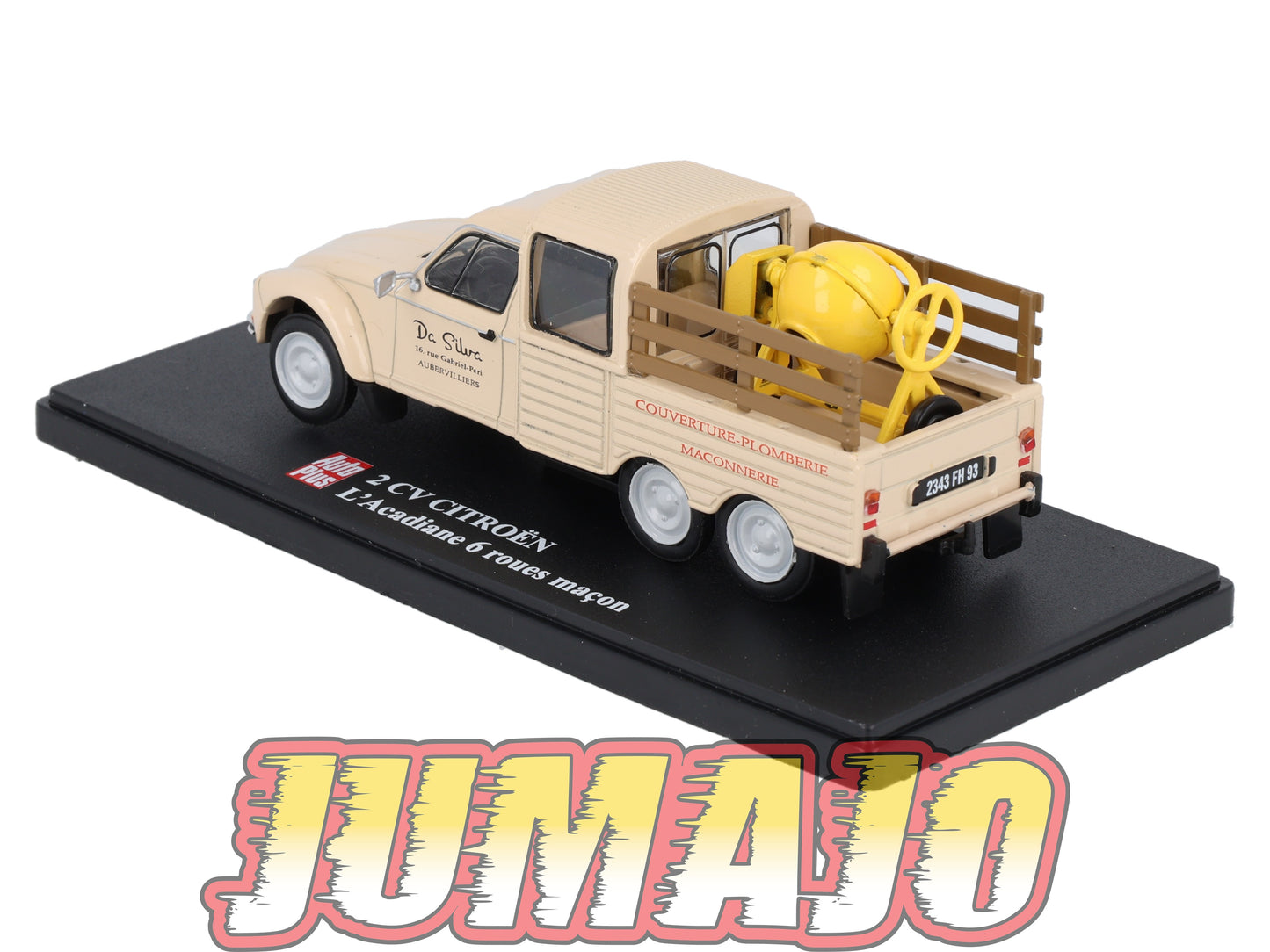 2CVAP254 Voiture 1/43 ELIGOR Auto plus : CITROEN 2CV L'Acadiane 6 Roues Maçon