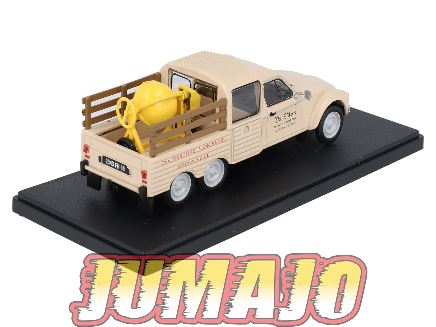 2CVAP254 Voiture 1/43 ELIGOR Auto plus : CITROEN 2CV L'Acadiane 6 Roues Maçon