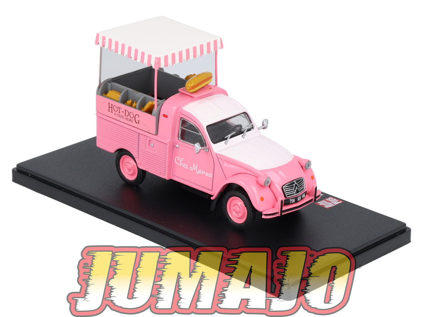 2CVAP257 Voiture 1/43 ELIGOR Auto plus : CITROEN 2CV Pick UP Marchand De Hot Dog