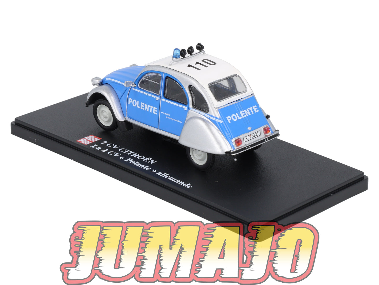 2CVAP25 Voiture 1/43 ELIGOR Auto plus : CITROEN 2CV Polente Polizei allemand