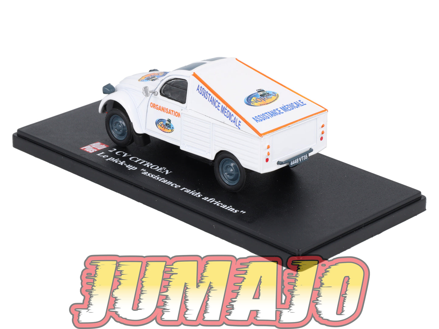 2CVAP262 Voiture 1/43 ELIGOR Auto plus : CITROEN 2CV Pick UP Assistance Raids Africains