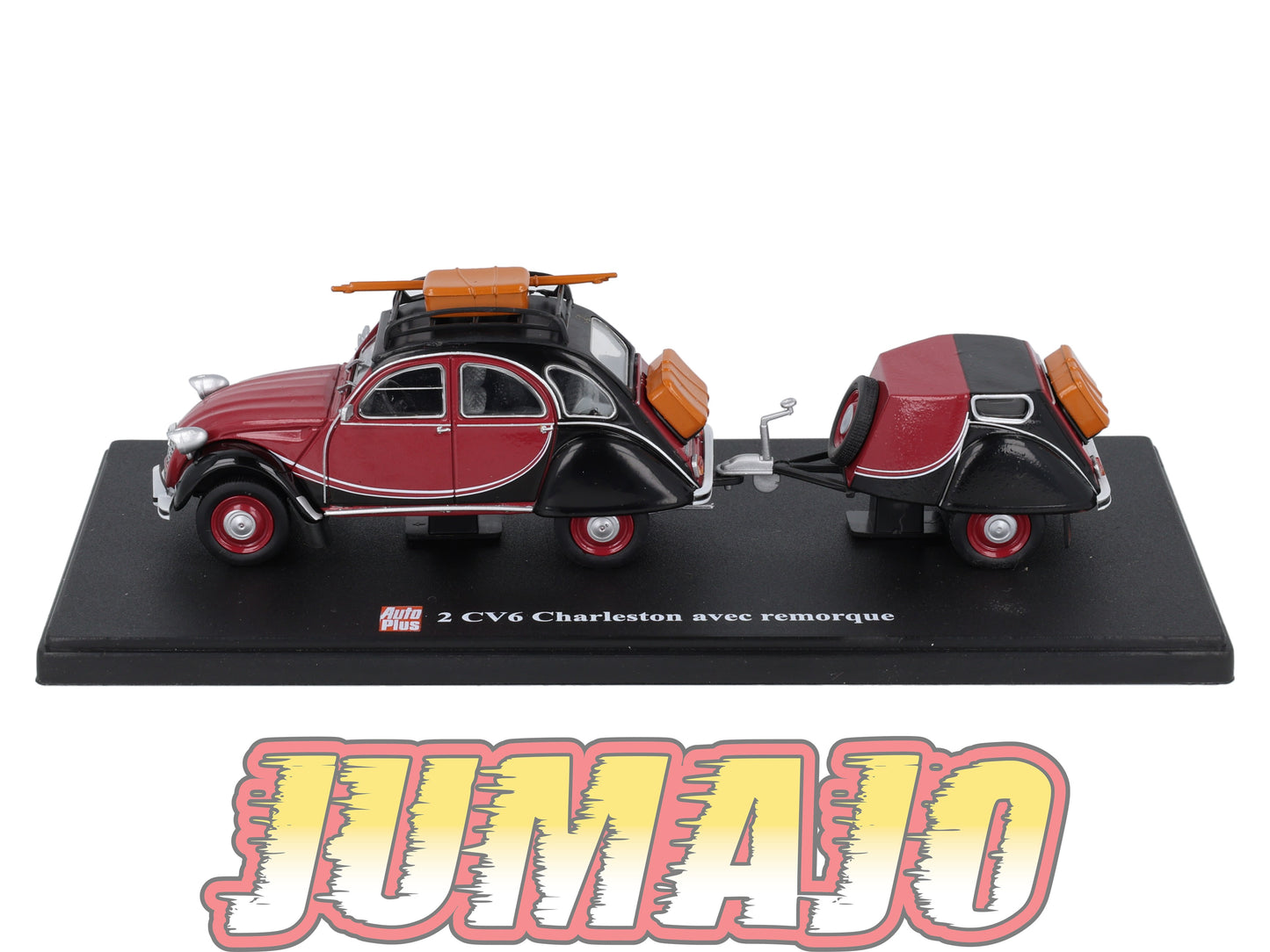 2CVAP3 Voiture 1/43 ELIGOR Auto plus : CITROEN 2CV Charleston Et Sa Remorque