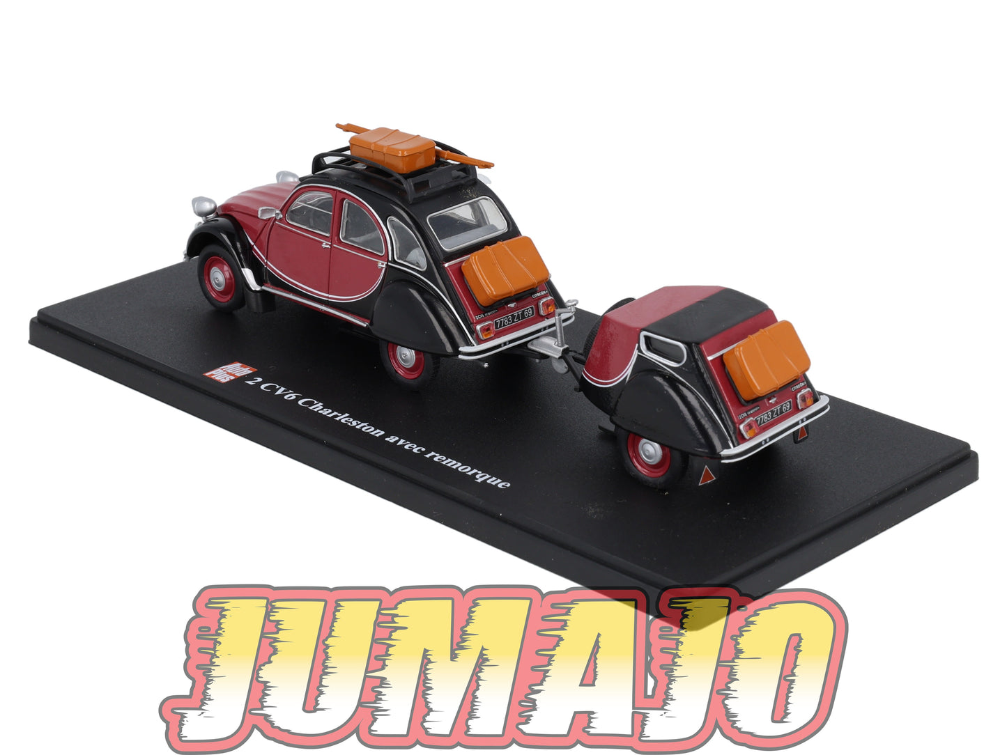 2CVAP3 Voiture 1/43 ELIGOR Auto plus : CITROEN 2CV Charleston Et Sa Remorque