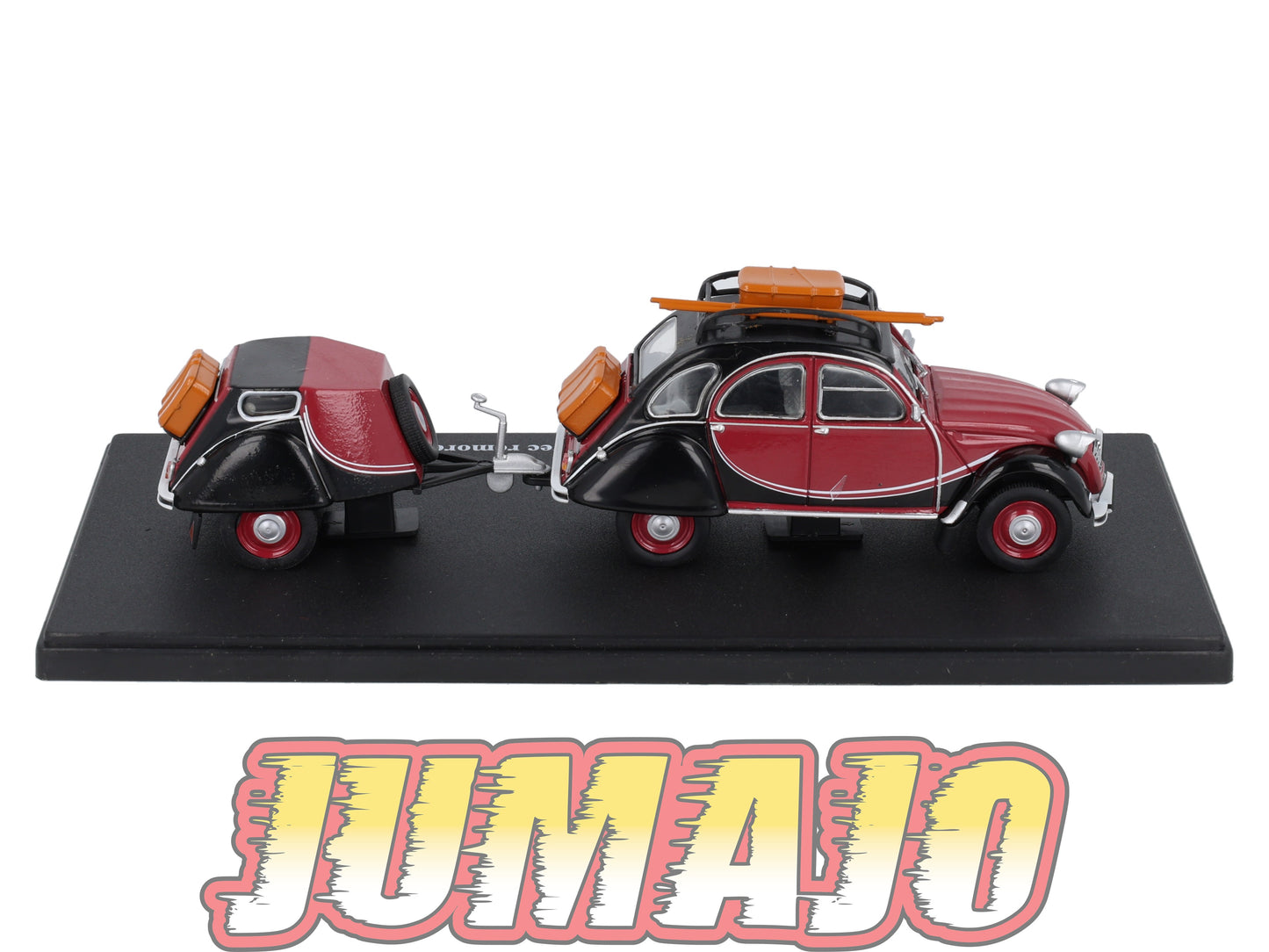 2CVAP3 Voiture 1/43 ELIGOR Auto plus : CITROEN 2CV Charleston Et Sa Remorque