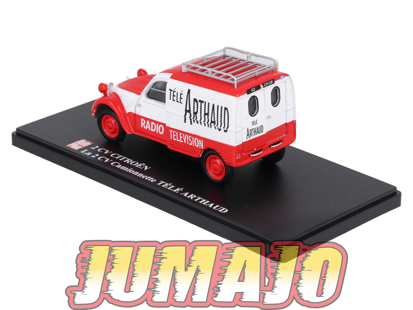 2CVAP59 Voiture 1/43 ELIGOR Auto plus : CITROEN 2CV n°38 camionnette Télé ARTHAUD