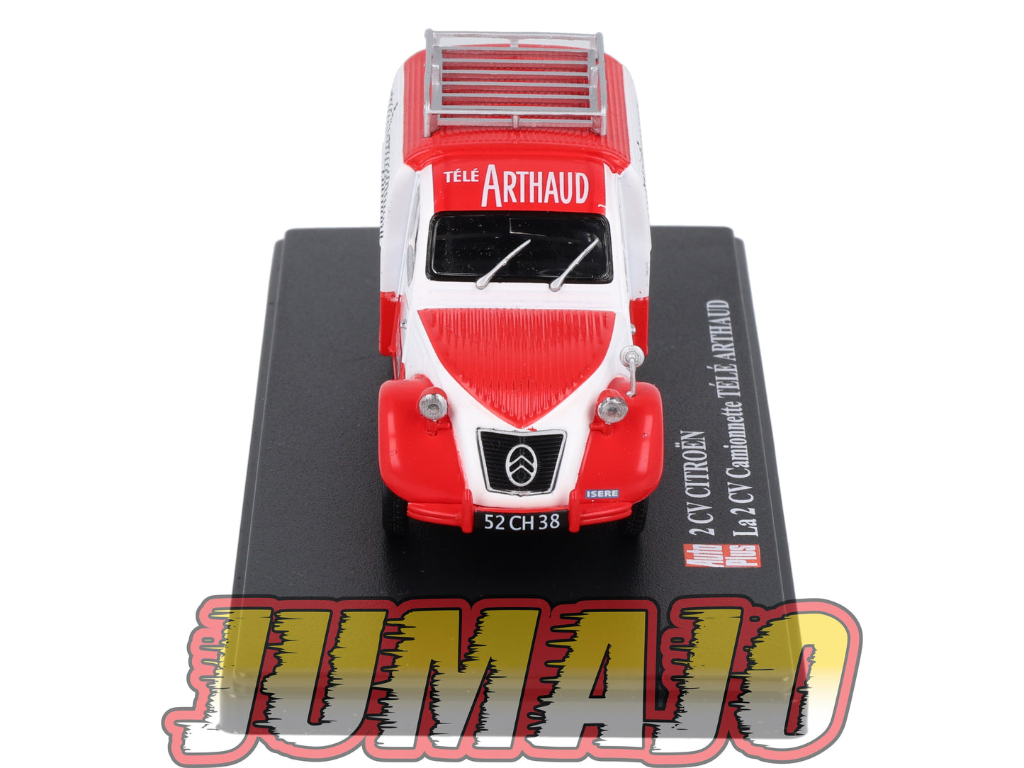 2CVAP59 Voiture 1/43 ELIGOR Auto plus : CITROEN 2CV n°38 camionnette Télé ARTHAUD