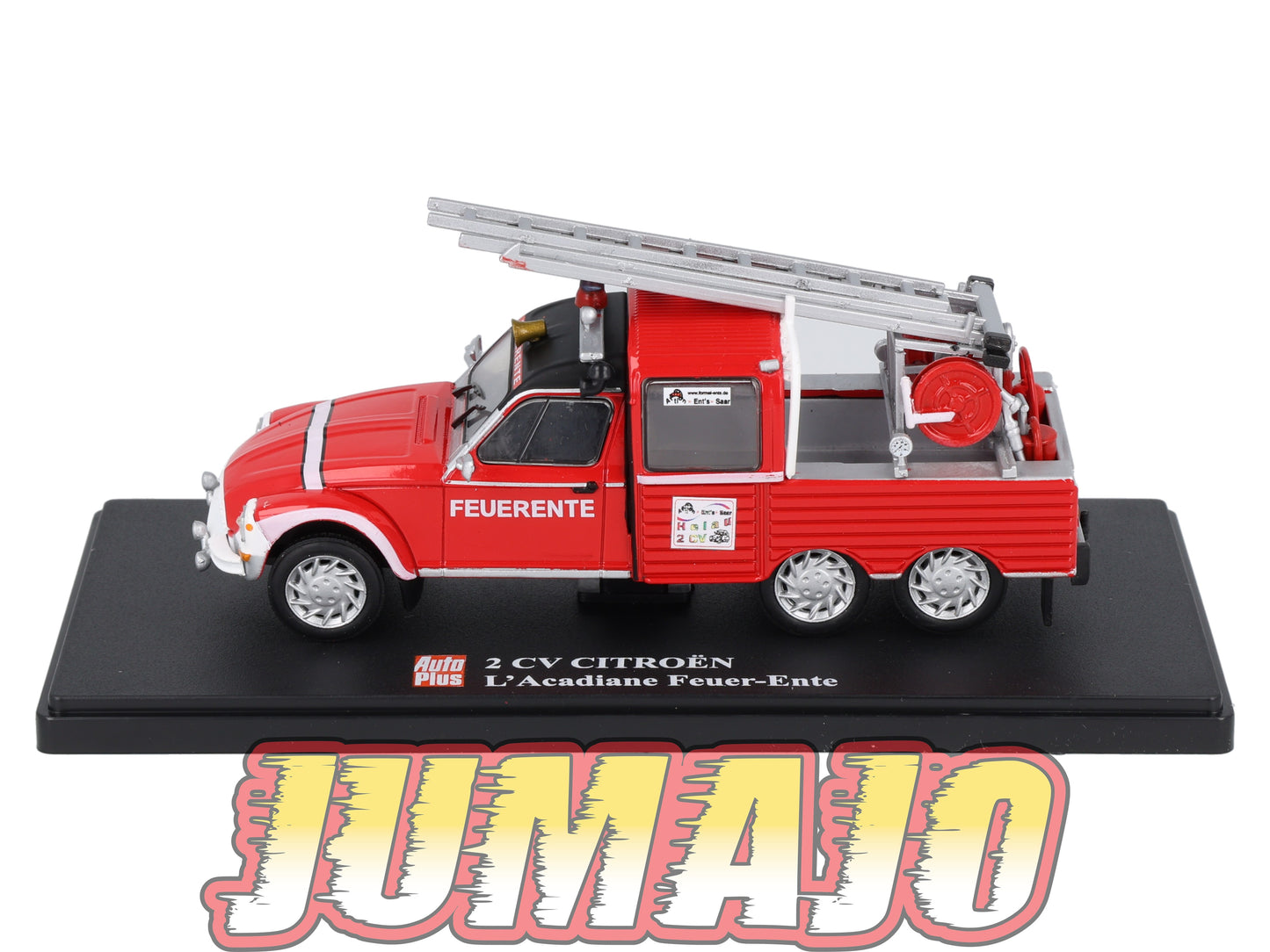 2CVAP7 Voiture 1/43 ELIGOR Auto plus : CITROEN 2CV L'Acadiane Feuer Ente 6 Roues Pompiers