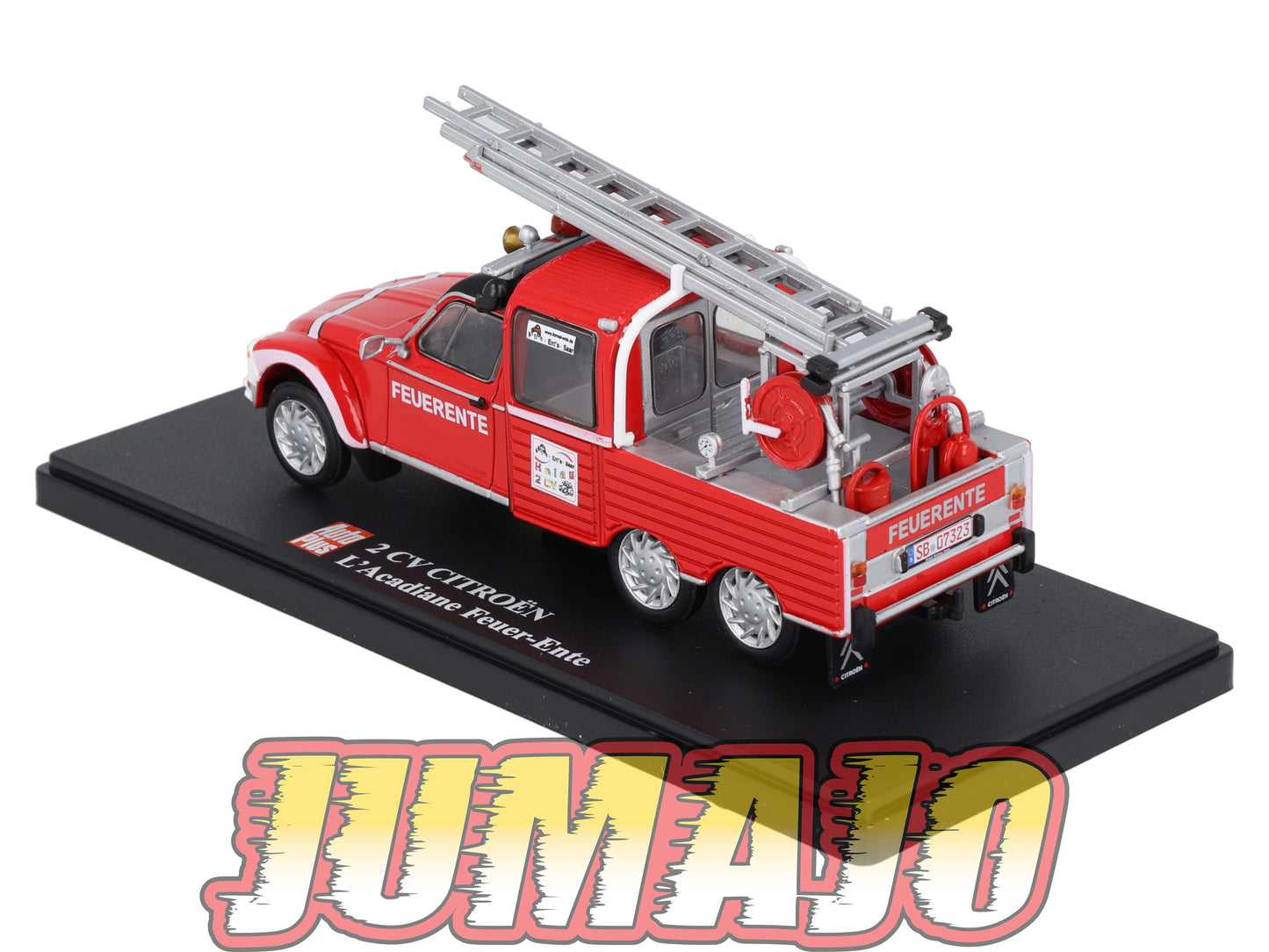 2CVAP7 Voiture 1/43 ELIGOR Auto plus : CITROEN 2CV L'Acadiane Feuer Ente 6 Roues Pompiers