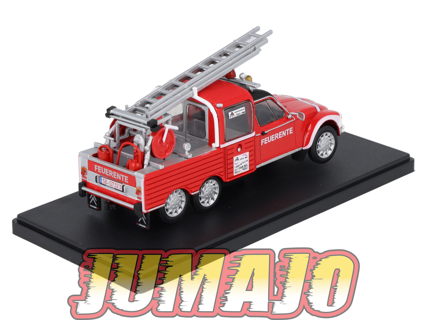 2CVAP7 Voiture 1/43 ELIGOR Auto plus : CITROEN 2CV L'Acadiane Feuer Ente 6 Roues Pompiers
