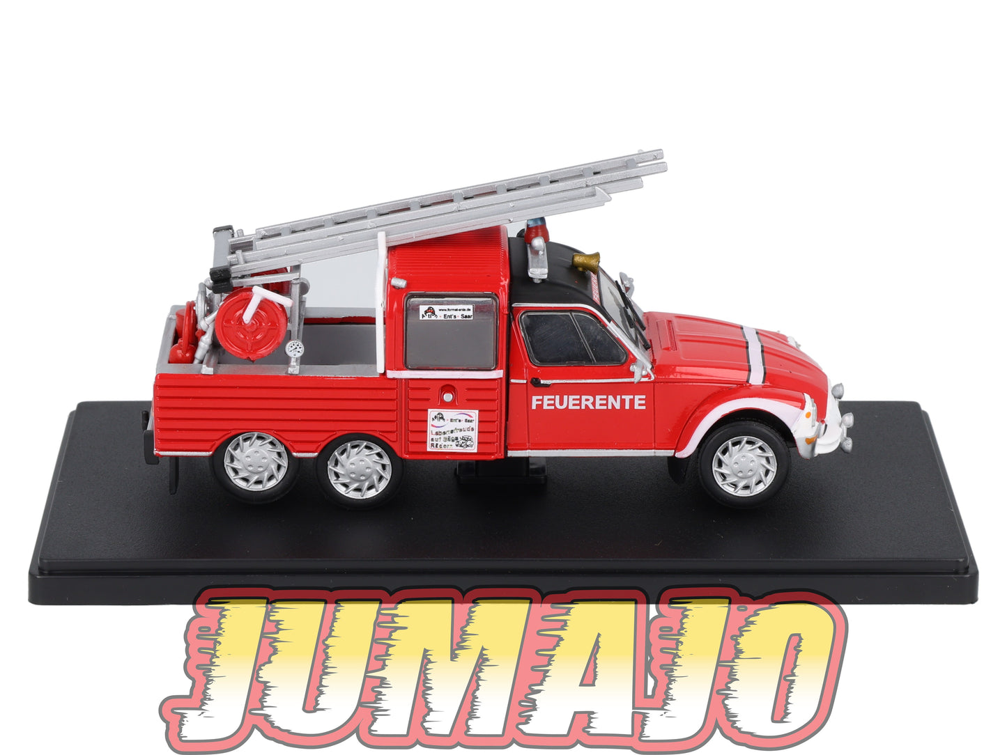2CVAP7 Voiture 1/43 ELIGOR Auto plus : CITROEN 2CV L'Acadiane Feuer Ente 6 Roues Pompiers