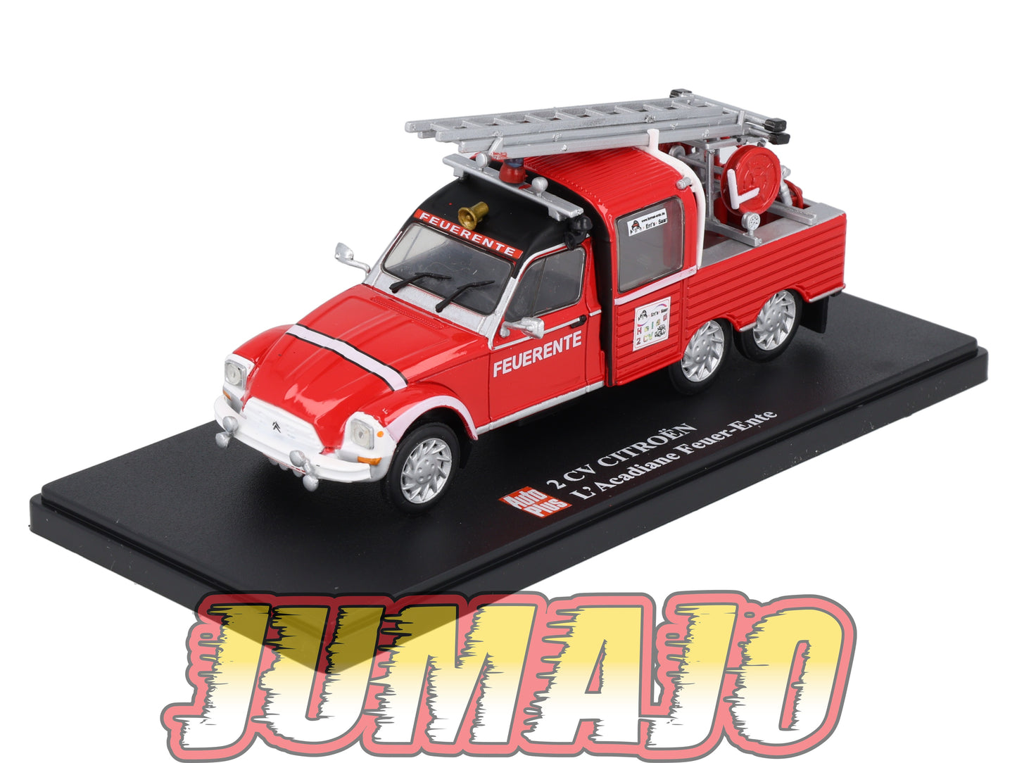 2CVAP7 Voiture 1/43 ELIGOR Auto plus : CITROEN 2CV L'Acadiane Feuer Ente 6 Roues Pompiers