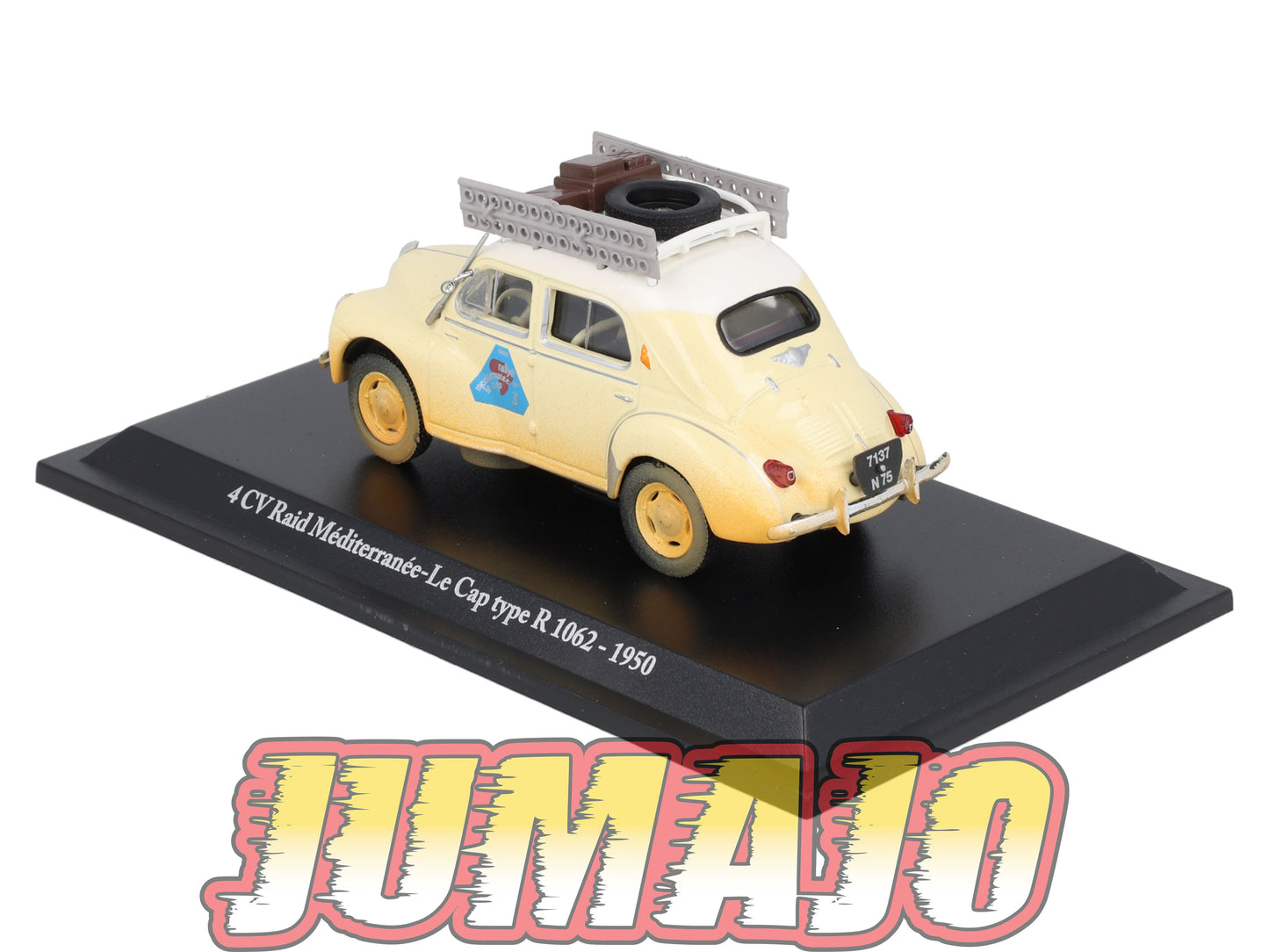 4CV5 Voiture 1/43 Eligor RENAULT 4 CV Raid Méditerranée-Le Cap Type R 1062 1950