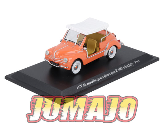 4CV7 Voiture 1/43 Eligor RENAULT 4 CV Décapotable 4 places Type R 1062 Ghia Jolly 1961