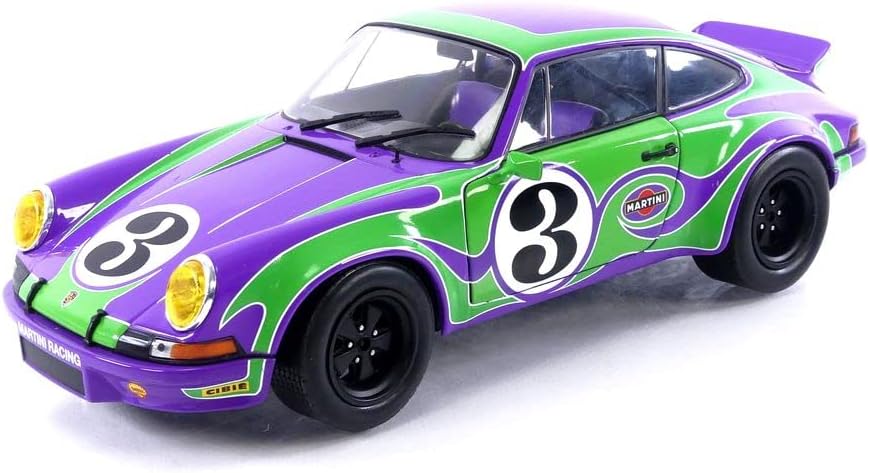 DH117 Voiture 1/18 SOLIDO : Porsche 911 RSR Hippy Tribute 1973 Martini