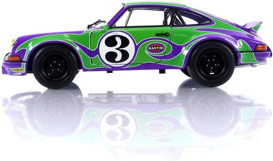 DH117 Voiture 1/18 SOLIDO : Porsche 911 RSR Hippy Tribute 1973 Martini