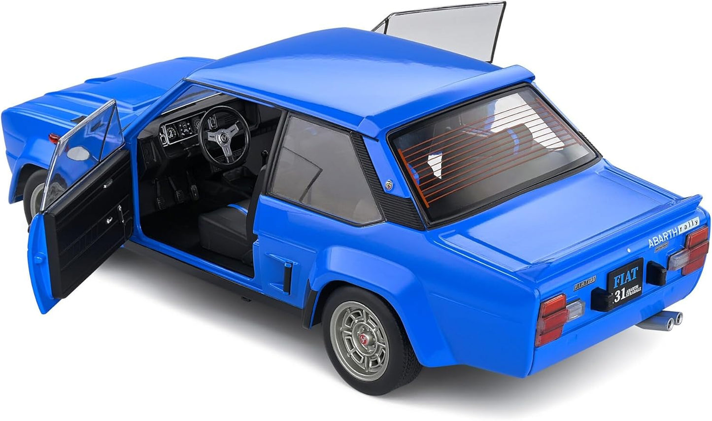 DH6004 Voiture 1/18 SOLIDO : Fiat 131 Abarth Blue 1980 Bertone