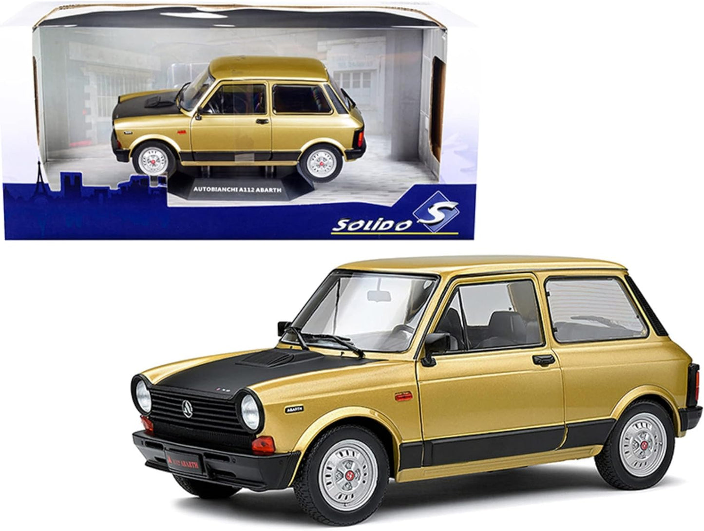 DH3804 Voiture 1/18 SOLIDO : Autobianchi A112 Abarth Bronze 1980