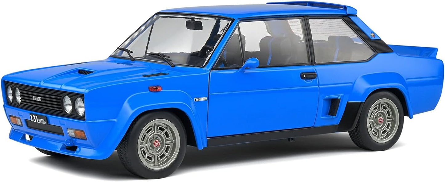 DH6004 Voiture 1/18 SOLIDO : Fiat 131 Abarth Blue 1980 Bertone