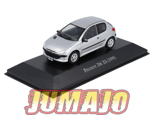 ARG60 Voiture 1/43 SALVAT Autos Inolvidables : PEUGEOT 206 XS 1999 3 Portes (Boîte vitrine)