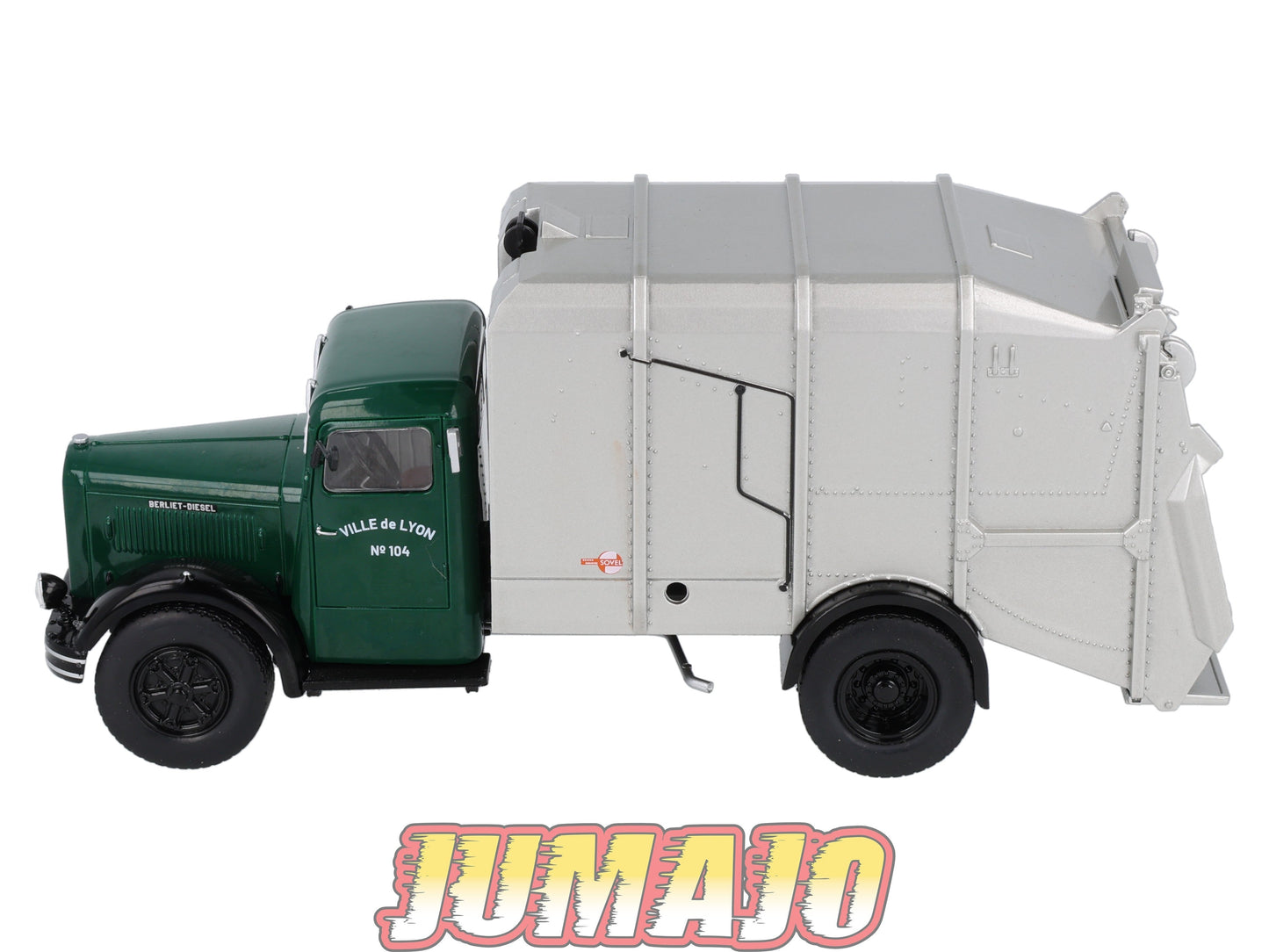 BER78 CAMIONS 1/43 Hachette IXO BERLIET GDR 7W Camion de poubelle
